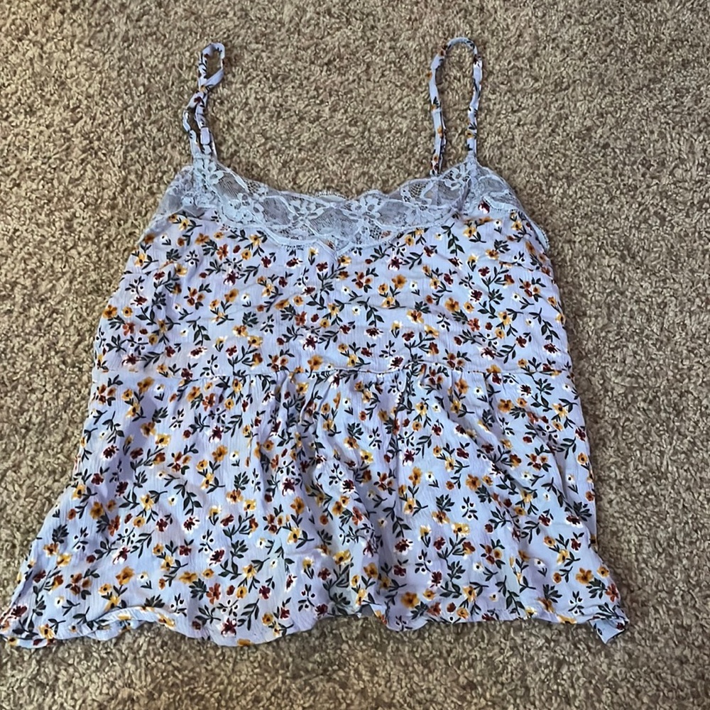floral flowy tank top